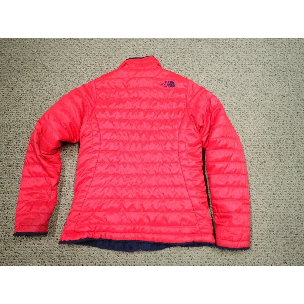 The North Face Reversible Jacket Girls Large‎ 14/16 Pink Navy Excellent Puffer